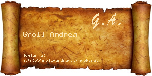 Groll Andrea névjegykártya