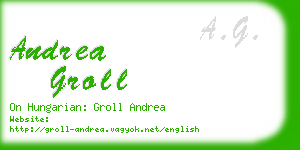 andrea groll business card